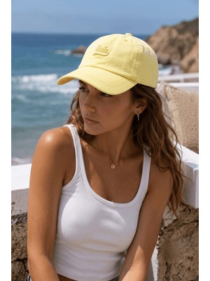 Fortuno Sarı Baseball Cap Nakışlı - Unisex Şapka
