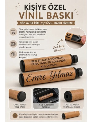 Drsn Ticaret Kişiselleştirilebilir-Taşınabilir  Kayın Ağacı Araç Sigara Tutucu. Portatif Duman Küllük, Kül Dökülmez. Şık ve Dayanıklı yapı