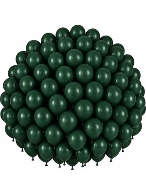 BeySüS Koyu Yeşil Renk Lateks Pastel Balon (30 cm) - 100 Adet