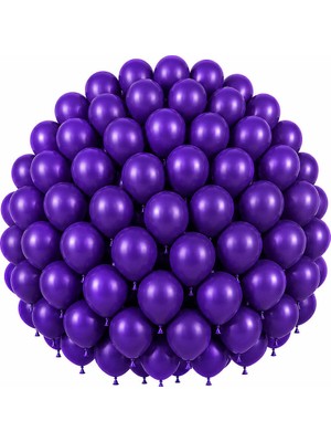 BeySüS Mor Renk Lateks Pastel Balon (30 cm) - 100 Adet