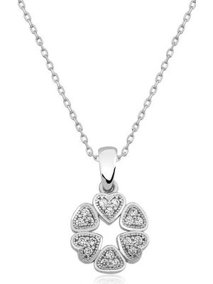 Inure Jewelry Gümüş Kalp Çemberi Bayan Kolye
