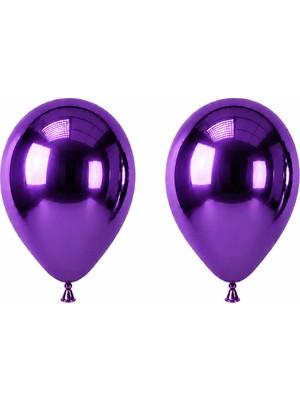 BeySüS Mor Renk Lateks krom Balon (45 cm) - 2 Adet