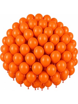 BeySüS Turuncu Renk Lateks Pastel Balon (30 cm) - 100 Adet