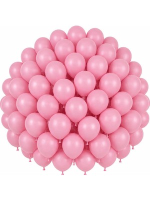 BeySüS Bebek Pembe Renk Lateks Pastel Balon (30 cm) - 100 Adet