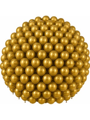 BeySüS Altın Renk Lateks Pastel Balon (30 cm) - 100 Adet