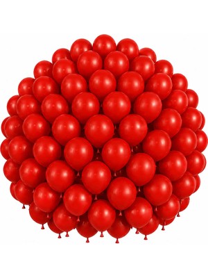 BeySüS Kırmızı Renk Lateks Pastel Balon (30 cm) - 100 Adet