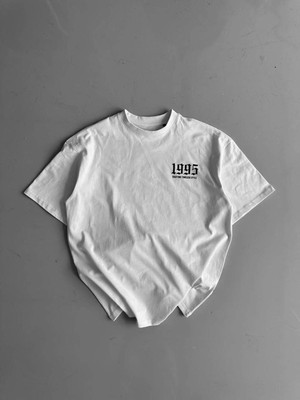 Tarz Yeri Erkek Baskılı T-Shirt Kısa Kol Bisiklet Yaka Regular Fit Yazlık Tişört -  Beyaz