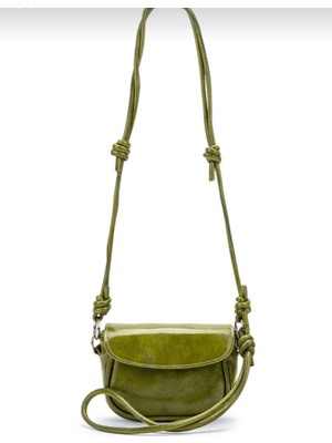 Özüm Çanta Kadın Mini Boy Kol ve Omuz Çapraz Çanta Yeşil  (15*13 cm )