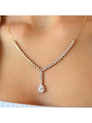 Oval Baget Taşlı Midi Set