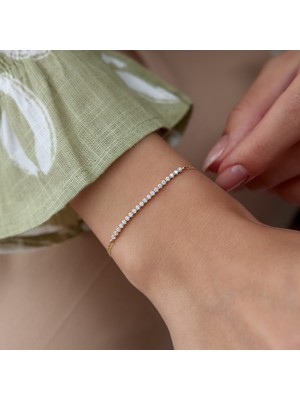Sıra Taşlı Minimal Bileklik