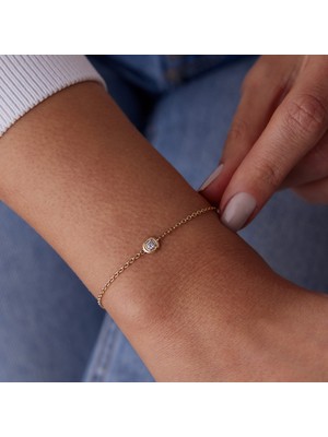 Tektaş Elmas Charm Uçlu Bileklik