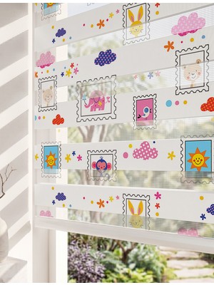 Adhome Kuş Evli Ağaçlar Doğa Temalı Dijital Baskılı Zebra Perde | Ölçü: 30 x 30