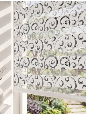Adhome Dokulu Renkli Yıldızlar Dijital Baskılı Genç Odası Zebra Perde | Ölçü: 30 x 30