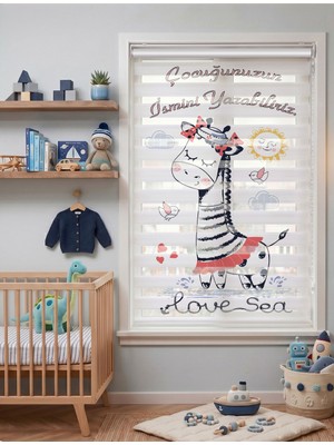 Adhome Pembe Tütülü Denizci Zebra Dijital Baskılı Zebra Perde | Ölçü: 30 x 30