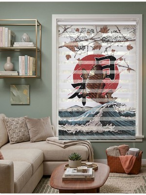 Adhome Taçlı Pembe Flamingo Dijital Baskılı Kız Çocuk Odası Zebra Perde | Ölçü: 30 x 30