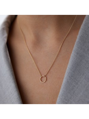 Sade Charm Halkası Kolye