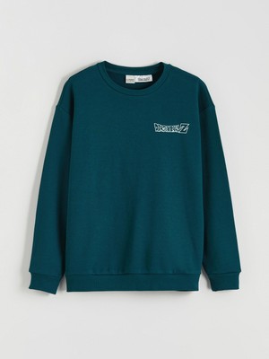 Lc Waikiki Yeni Sezon Bisiklet Yaka Dragon Ball Baskılı Erkek Kalın Sweatshirt