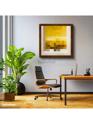 Tablofest Kare Kanvas Tablo Wasteland Piksel Minecraft Tablosu Ev Ofis Salon Duvar Dekoru