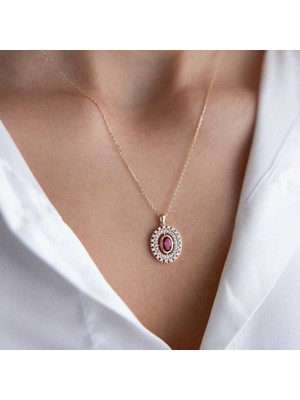 Zoe Pink Taşlı Kolye