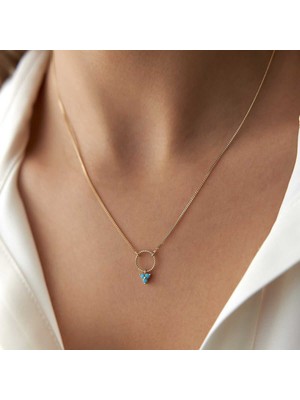 Turkuaz Tria Charm Kolye