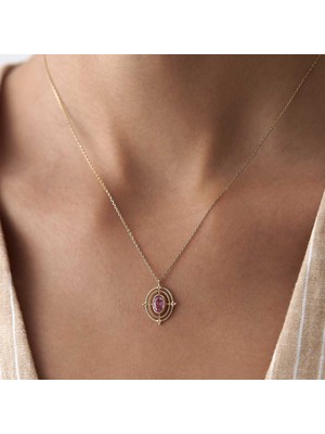 Pink Compass Kolye
