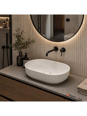 Kale Zero 2.0 60x40 Cm Beyaz Oval Çanak Lavabo