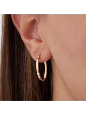 Oval Halka Küpe