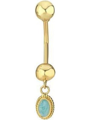 Turkuaz Opal Göbek Piercing