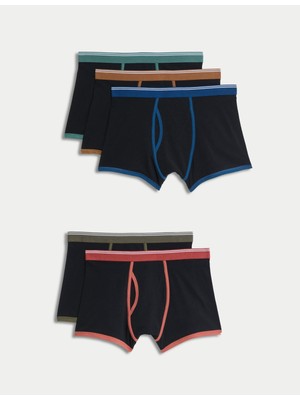 Marks & Spencer 5'li Pamuklu Cool & Fresh™ Boxer