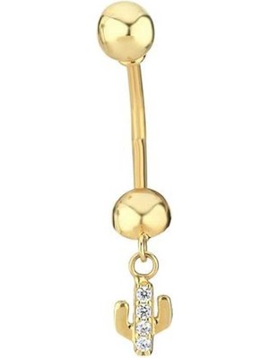 Taşlı Kaktüs Göbek Piercing