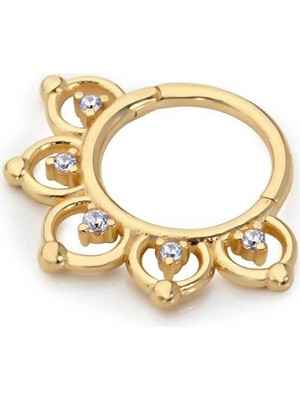 Taşlı Halka Helix Piercing
