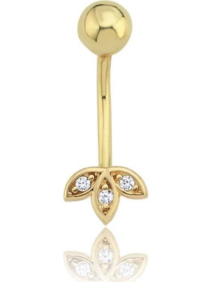 Taşlı Lotus Göbek Piercing