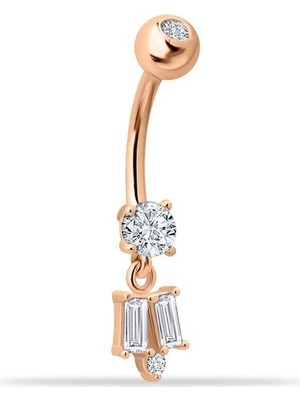 Taşlı Sallantılı Göbek Piercing