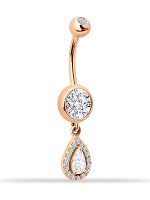 Damla Taş Sallantılı Göbek Piercing