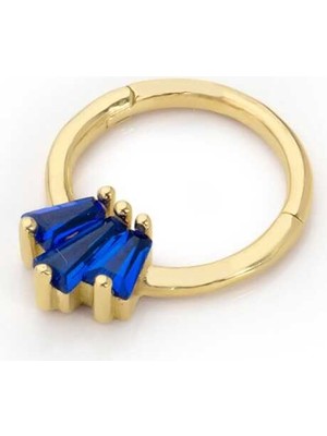Üçlü Lacivert Baget Helix Piercing