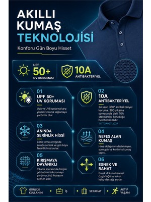 New Performance ARW50358 SERİNTUTAN-ANTİBAKTERİYEL-YÜKSEK KALİTE Düğmeli MERSERİZE Polo Yaka  Tshirt