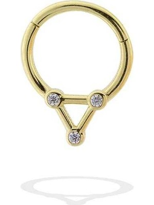Taşlı Üçgen Helix Piercing