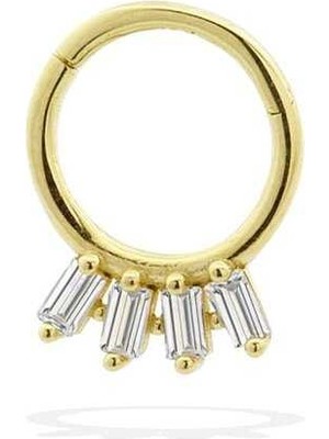 Dört Baget Taşlı Helix Piercing