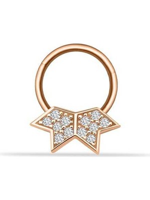Taşlı Star Helix Piercing