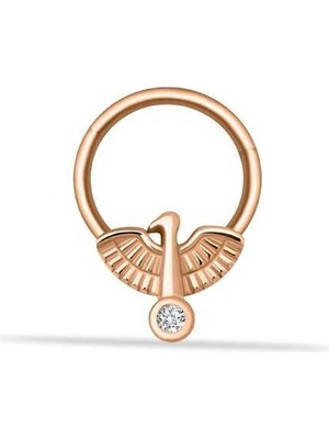 Taşlı Kuş Motifli Helix Piercing