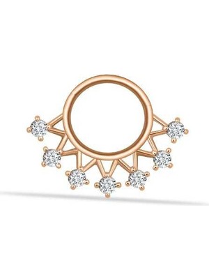 Yedi Taşlı Taç Helix Piercing