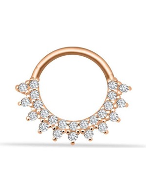 Taşlı Minimal Halka Piercing