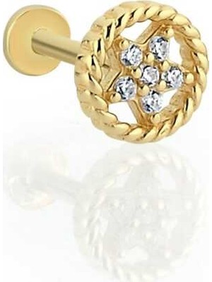Işlemeli Yıldız Tragus Piercing