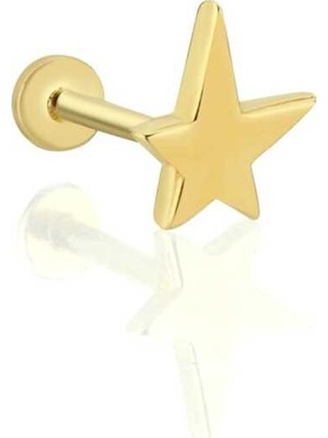 Asimetrik Büyük Yıldız Tragus Piercing