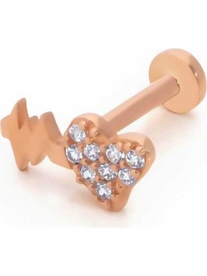 Kalp Atışı Model Tragus Piercing