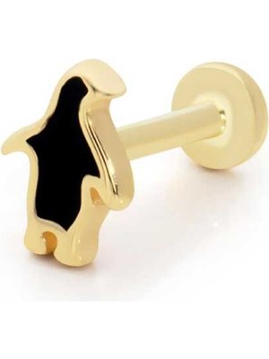 Siyah Mineli Penguen Tragus Piercing