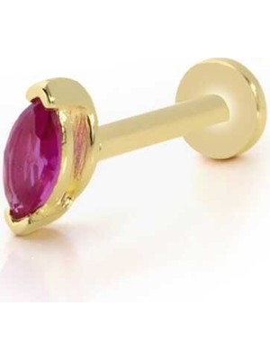 Markiz Kırmızı Taş Tragus Piercing