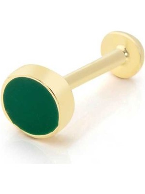 Yuvarlak Model Yeşil Mine Tragus Piercing