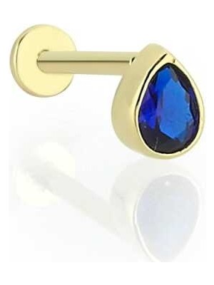 Lacivert Damla Tragus Piercing