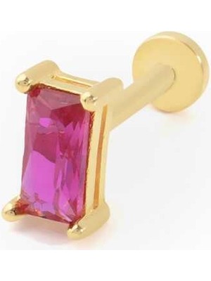 Baget Kırmızı Taş Tragus Piercing